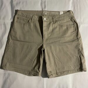 Riders By Lee Tan Mid-Rise Khaki Shorts
